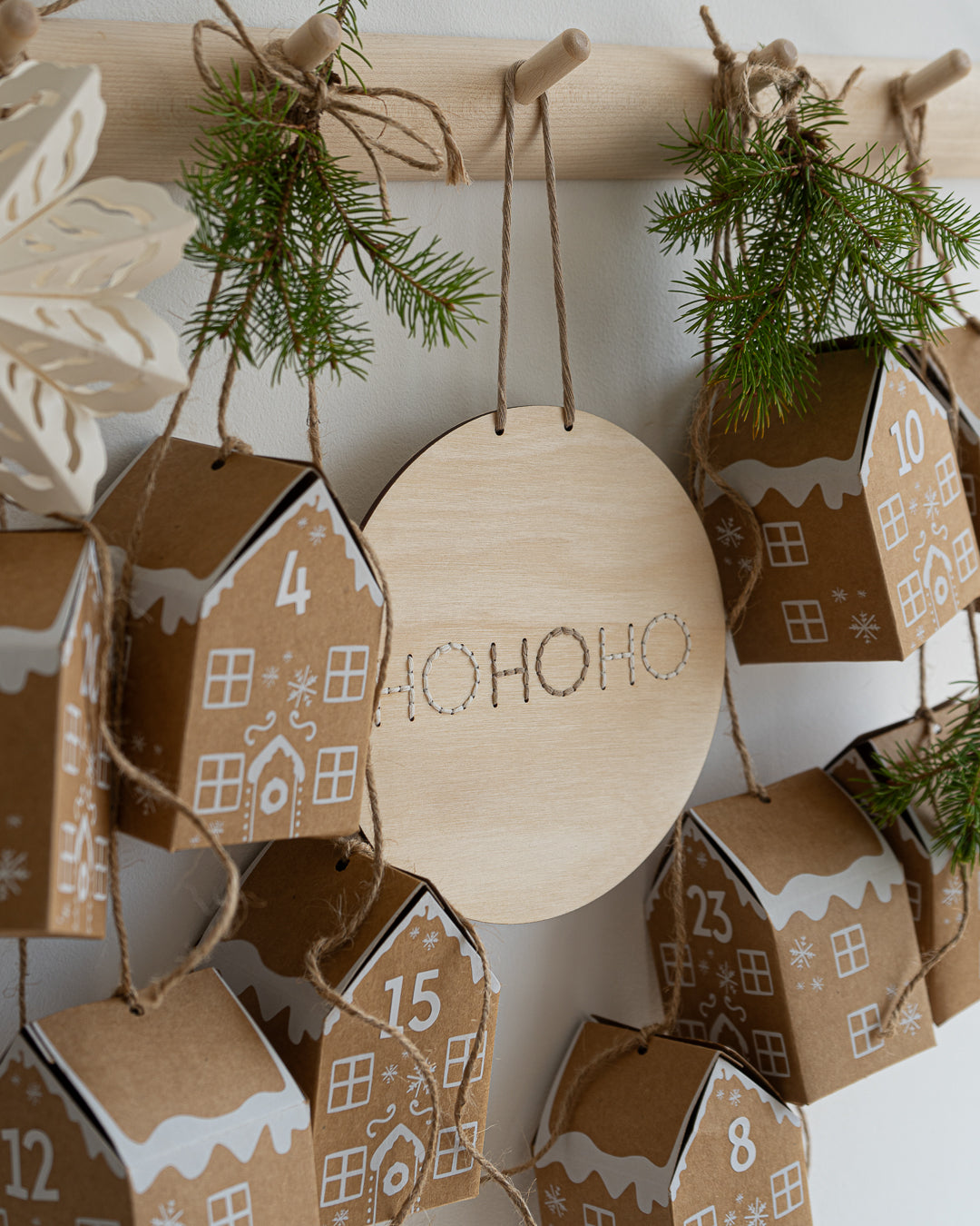 Wooden Christmas HOHOHO Wall Hanging