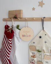 Load image into Gallery viewer, Wooden Merry &amp; Bright Christmas Wall Hanging
