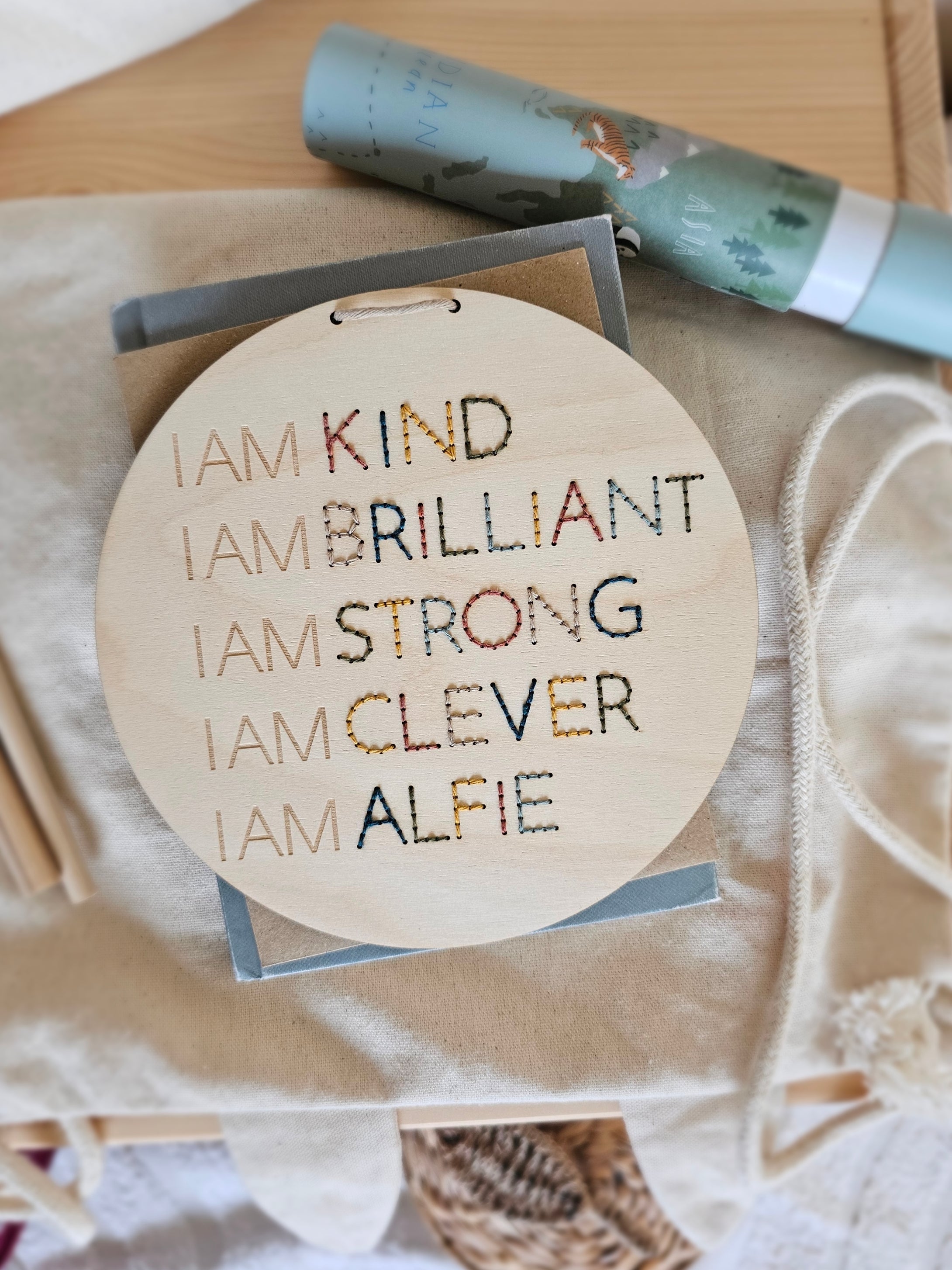 Embroidered Affirmation Banner