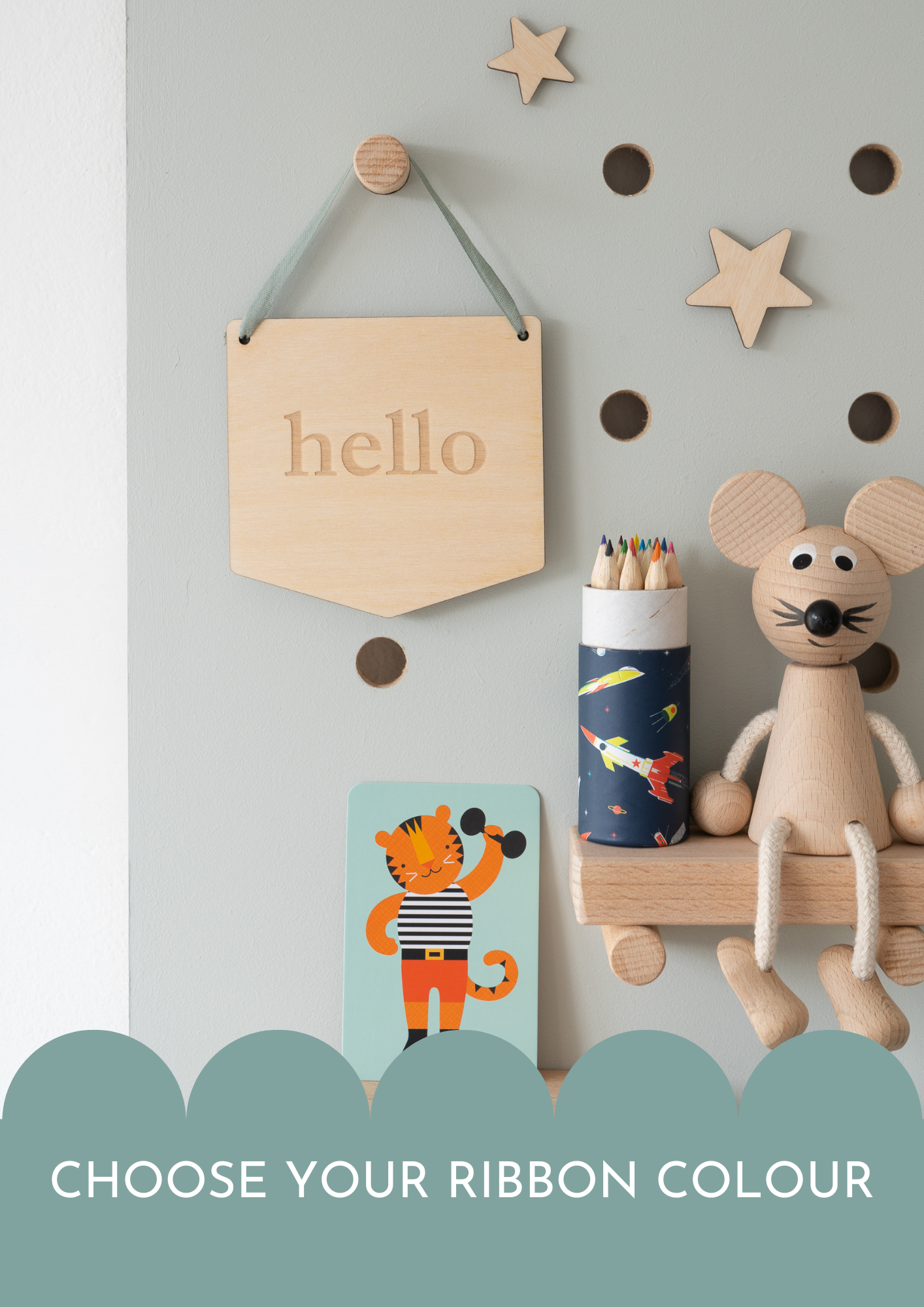 Hello Wooden Wall Hanging